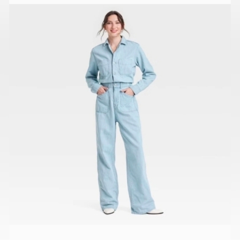 Universal Thread Women's Denim Baggy Jumpsuit